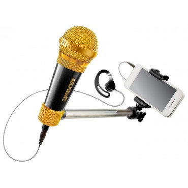 Selfie Mic Selfie Stick Microphone Black